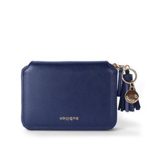 아트박스/버빌리안 미니 지퍼 소가죽 월렛- 네이비