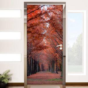 아트박스/꾸밈 tc379-가을에메타세콰이어길_현관문시트지현관문