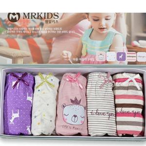 동화 순면 여아동 여아 주니어 삼각팬티 5P 유아 예쁜