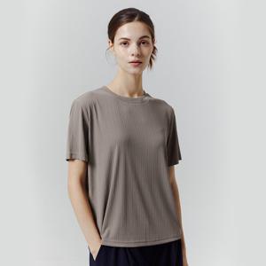 샵앤) 여성 라운드넥 잔골지 스판 반팔 티셔츠 CL-WTS0297