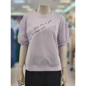 SOUP 여성 영문 레터링 배색 반팔  SB6ST30