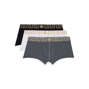 25 FW 베르사체 남성 멀티컬러 그레카 보더 박서 브리프 세트 252404M216016