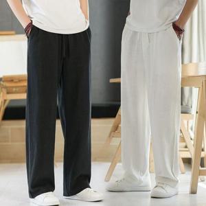 바지 팬츠 세미와 남자 쿨바지린넨 마 이드 편한 슬랙