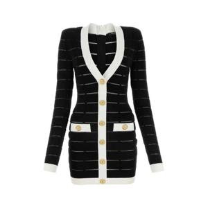 Balmain 버튼 장식 니트 미니 드레스 DF1R8053KG59 EAB TP936213475