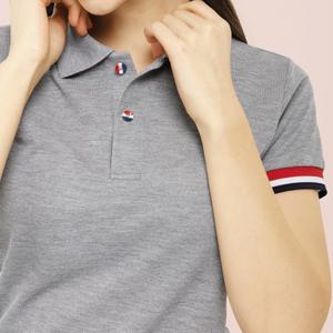 샵앤) 국산 여성 여름 3단 배색 베이직 반팔 카라티 SC-WSH-K0036