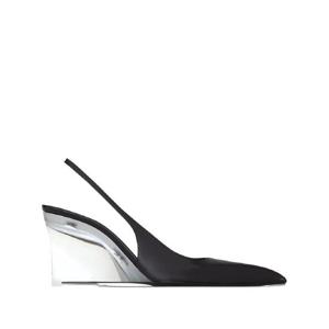 생로랑 슬링백 웨지 펌프스 831087AADAA