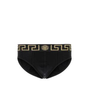 VERSACE Black stretch cotton brief set AU101801A10011 A83K