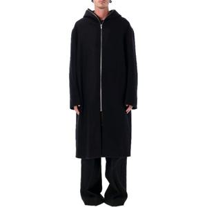 릭오웬스 블랙 롱 후드 코트 RU02E1979WSF 09