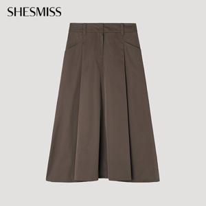 [쉬즈미스] 핀턱 A라인 롱스커트_SWWSKP32030_DW