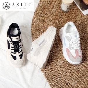 [애슬릿] 여성 레이스업 메쉬 어글리 슈즈 키높이 운동화