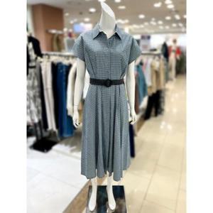 소고 세이브존01 벨티드 지지미 롱 원피스 AK2PA09_BU