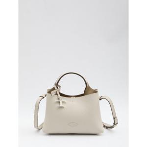 토즈 화이트 그레인드 가죽 마이크로 토트 백 XBWAPAEL000 QRI