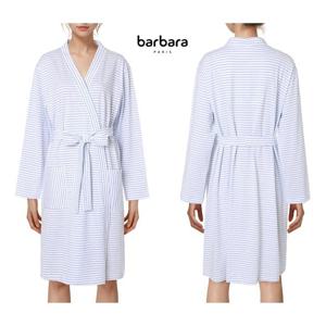 [바바라(언더웨어)]순면 스트라이프 여성 로브가운AGW4597R