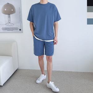 GQQ M580 남자5부밴딩반바지 남성의류 바지 밴딩 남성바지 반바지 밴딩반바지 면바지