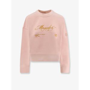 [MONCLER] 라프리마 여성 스웨트셔츠 코튼 스웻셔츠 위드 로고 패치 K20938G00007 899V4519 Rosa /12