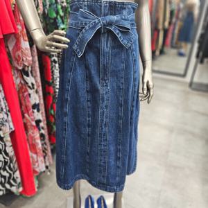 [제시뉴욕]하이웨스트A라인데님스커트ACW5NSDS6170_KG