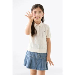 [타미힐피거칠드런TD] 포인텔 반팔 폴로 스웨터 (T42F6WWO370GT1)