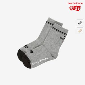 [뉴발란스키즈] NK8EFF101U(15) 그레이 레터 장목 양말