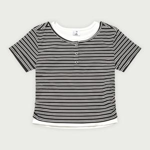 행텐틴즈 여아 웨일 스트라이프 반팔 티셔츠_100(14530-131-642-31)