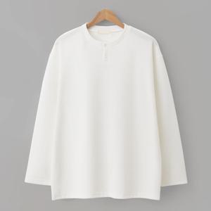 [엠엔씨][MNC] 헨리넥 투버튼 라운드긴팔티 (MDIT089AD)