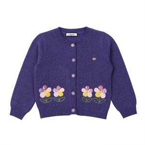 [프랜치캣] 보라 꽃자수 가디건 Q34DBW031