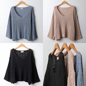 나야홍 / 위쉬몰 RM 탱고V넥8부여름니트티(I979H508) 빅사이즈