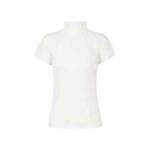 이세이미야케 플리츠 플리즈 베이직 미스트 터틀넥 반팔 화이트 여성 PP05-FK105-01