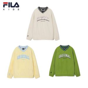 [FILA KIDS]FK253WH07X002-간절기 V넥 우븐 맨투맨