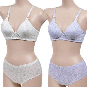 (고아라)노와이어 폴카도트 A컵 몰드 브라팬티세트