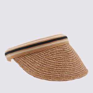 헬렌카민스키 스트라이프 밴드 라피아 바이저 HAT52203 Nougat