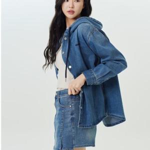 잠뱅이 HC09 공용 난스판 오버핏 후드 데님자켓 AP1DDJ241 MB