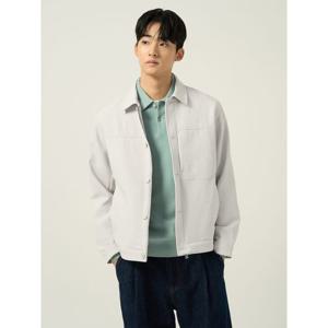 [빈폴멘] 트윌 밴딩 트러커 재킷 - 아이보리 (BC5939C330)