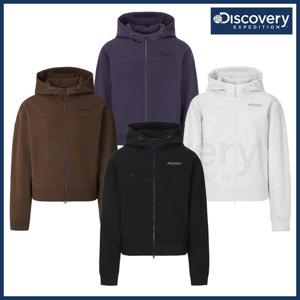 디스커버리 25FW 가을 신상 여성 소로나웜 에센셜 세미오버핏 면 트레이닝 크롭 후드집업 자켓/캐주얼아우터/기능성 DXMIA DWTR41054