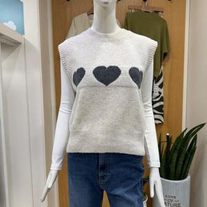 클리지 DP01 브이넥 하트 포인트 니트 조끼 CP7WKV08