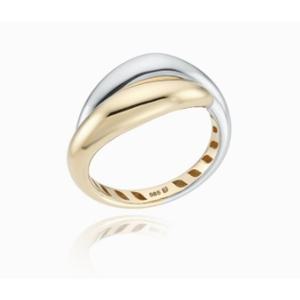 [로이드] 런던노트 볼륨 콤비 14K 반지 LRS25012G