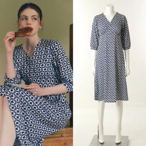 [비너스]브라컵내장 신축있는 원피스 가운 잠옷 VGN3958