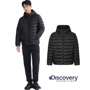 디스커버리 2025F W 겨울 [DMDJ7I056BKS] 남성 올버트 후드 구스다운 경량패딩