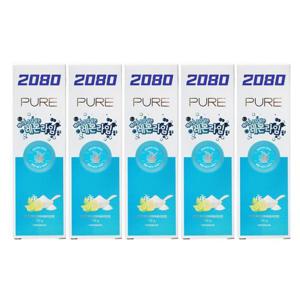 2080 퓨어 베이킹소다 담은 레몬라임 치약 120g 5 개