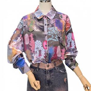 [포커스]믹스 둥근카라넥 블라우스셔츠 FF5I3BL3050