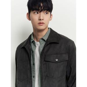 [빈폴멘] 페이크 스웨이드 트러커  블랙 (BC5839C215)