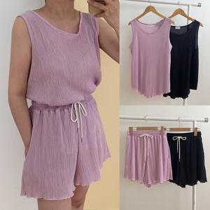 나야홍 / 위쉬몰 MO 플리츠나시끈반바지세트(V206H509) 빅사이