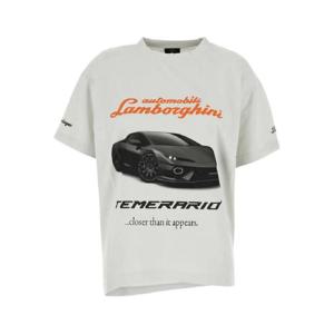 발렌시아가 X 오토모빌리 람보르기니 프린트 비대칭 티셔츠 826344TSVP9