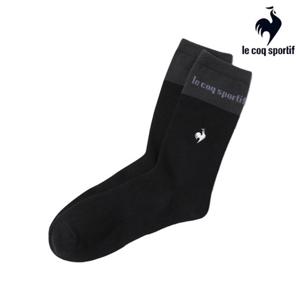 [르꼬끄] 자카드 볼륨 로고 하이삭스 QQ323ASC91_BLK