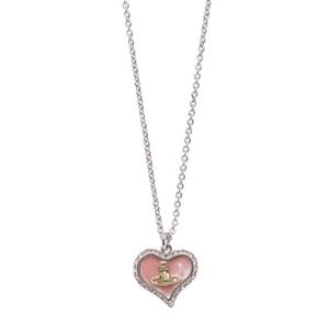 25FW 비비안웨스트우드 여성페트라 펜던트 네클리스 플래티넘 골드 코랄 63020103 02P659