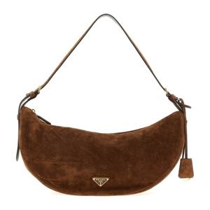 프라다 데미-룬 스웨이드 크레센트 숄더 백 1BC255VOVO2C4S F03