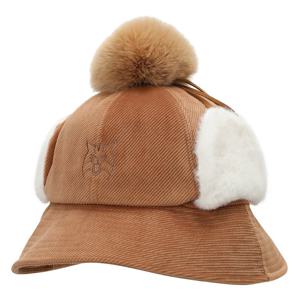 [링스본사] [25FW] 여성 코듀로이 귀달이 방울 버킷햇 L21E4CP259_BR