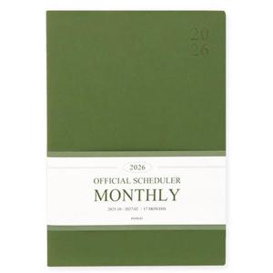 인디고 다이어리 2026 오피셜 빅 먼슬리 (날짜형 A4 월간) 업무용 (그린무스)