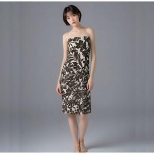 [바바라(언더웨어)]야자수 인견 나염 골프 샤워가운AGW4602S