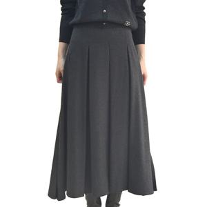 [비꼴리끄(여성)]울 솔리드 주름 스커트 B244WK3080