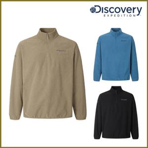 디스커버리 (DMZT7A056) 남성 그리드 플리스 반집업티셔츠